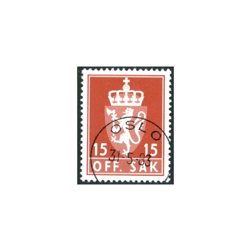 Norge. Tjenste. 1976-82. 15 Øre. AFA nr. 101 **       / st.