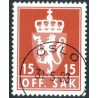 Norge. Tjenste. 1976-82. 15 Øre. AFA nr. 101 **       / st.