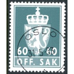 Norge. Tjenste. 1976-82. 60 Øre. AFA nr. 106 **      / st.