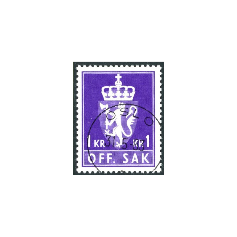 Norge. Tjenste. 1976-82. 1 kr. AFA nr. 109 **     / st.