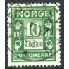 Norge. Portomærke. 1921-24. 10 Øre grøn, AFA nr.  8 **                     (o)