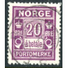 Norge. Portomærke. 1921-24. 20 Øre rødviolet, AFA nr.  9 **                    (o)