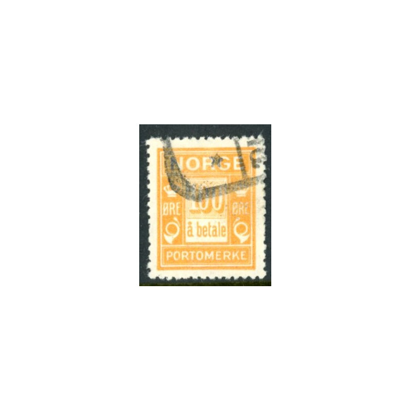 Norge. Portomærke. 1921-24. 100 Øre orangegul, AFA nr.  11 **                   (o)