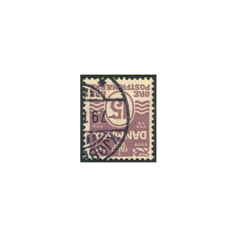 1905. Bølgelinie, 15 øre AFA nr. 46 OMV. VM (o)