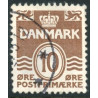 1937. Bølgelinie 10 øre AFA nr. 235x dobbeltpræg (o)