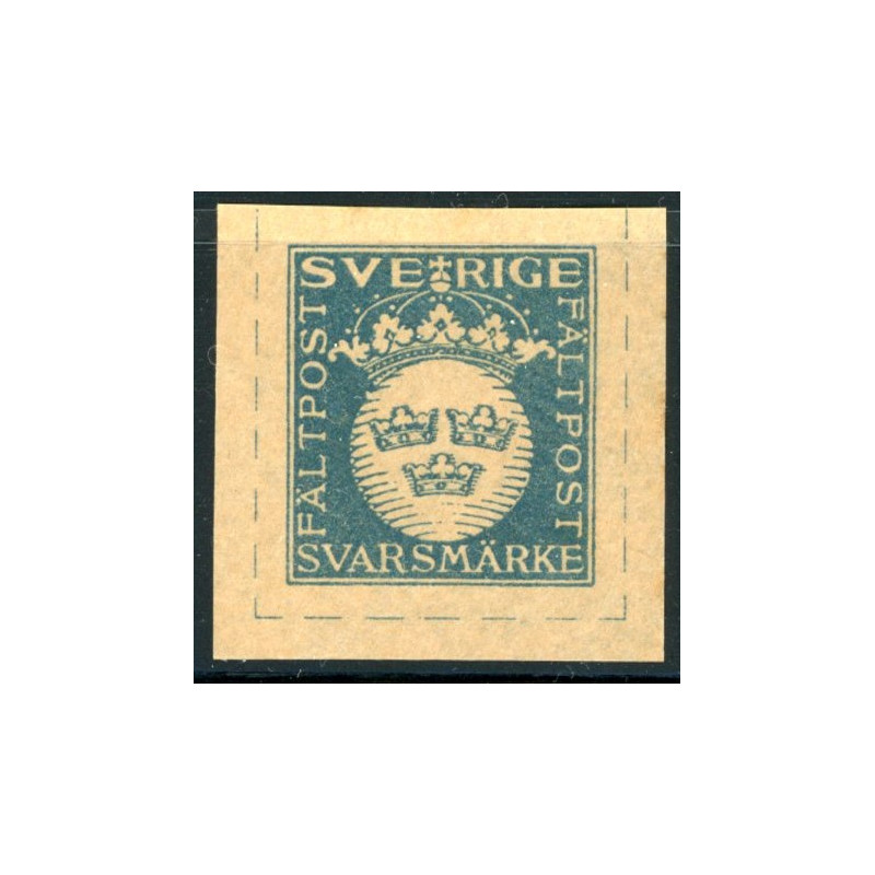 Feltpostmærke. 1940 grønligblå/gult AFA nr. 7A **           (0)