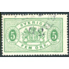 Sverige. Tjeneste 1881-85. 5 Øre grøn, AFA nr 3B *             **, (o)