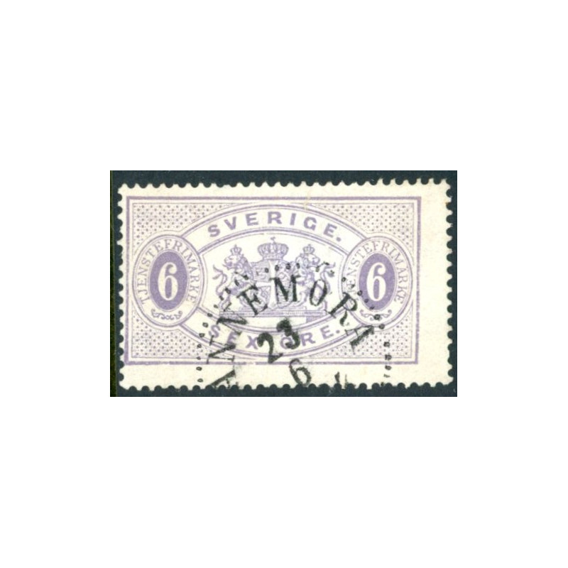 Sverige. Tjeneste 1881-85. 6 Øre lilla, AFA nr 4B *            **, (o)
