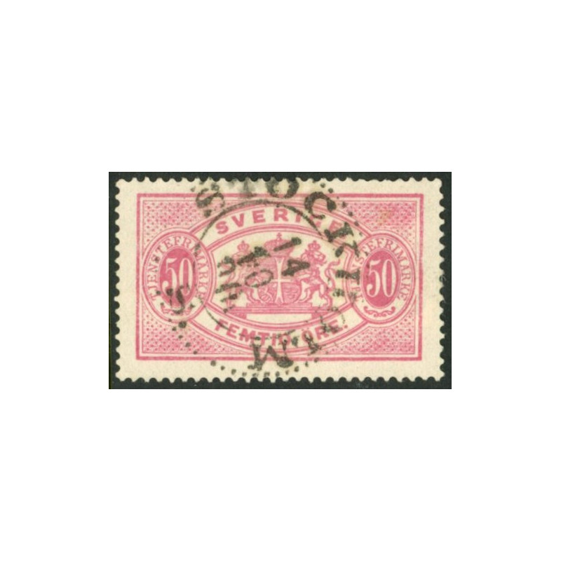 Sverige. Tjeneste 1881-85. 50 Øre rosa, AFA nr 10B *     **, (o)