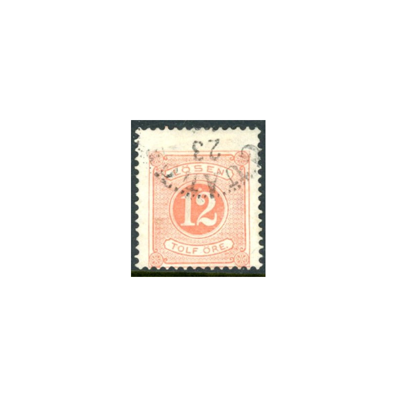 Sverige. Portomærke. 1877 12 Øre, AFA nr. 5B *  st.