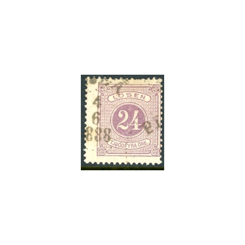 Sverige. Portomærke. 1877. 24 Øre, AFA nr. 7B * st.