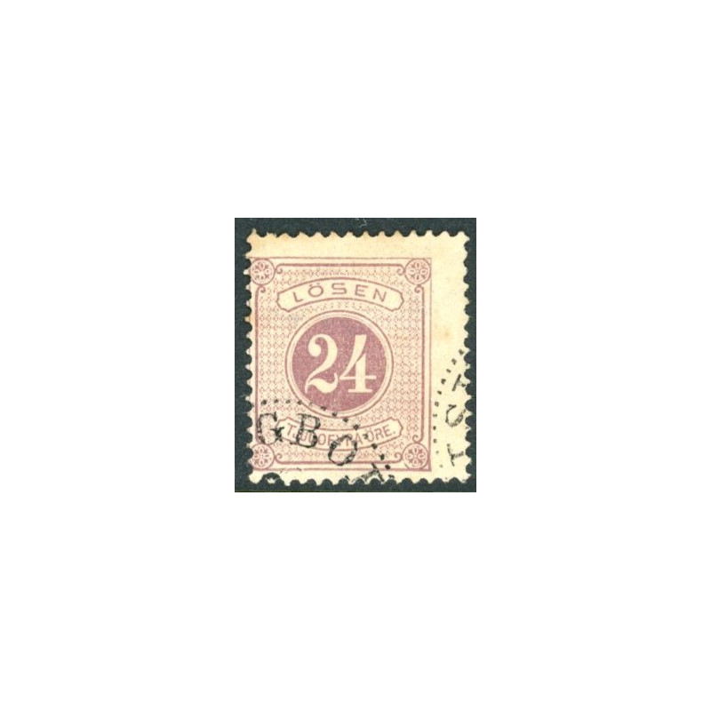 Sverige. Portomærke. 1877. 24 Øre, AFA nr. 7Ba * st.