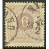 Sverige. 1872. Ringtype 6 Øre. Olivgrå. AFA nr. 20d **, postfrisk stemplet FDC st,