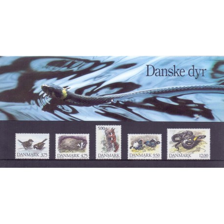 Souvenirmappe. 1994. Danske dyr. AFA nr. SM 16