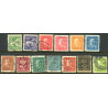 Sverige. 1925-26. Båndmærker tonet plade.  5-145 øre, AFA nr. 189-200 st. (13)  postfrisk stemplet FDC st,