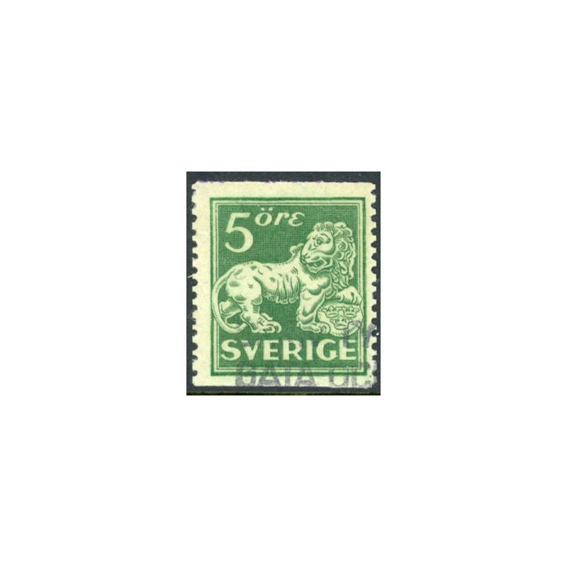 Sverige. 1925-26. Båndmærker tonet plade.  5 øre. Automatmærke, AFA nr. 201 **  postfrisk stemplet FDC st,