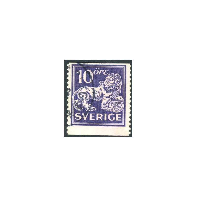 Sverige. 1925-26. Båndmærker tonet plade. 10 øre. Automatmærke, AFA nr. 202 **  postfrisk stemplet FDC st,