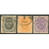 Sverige. 1910-14. Lille rigsvåben, 1-4 Øre. AFA nr. 57-59 **  postfrisk stemplet FDC st,