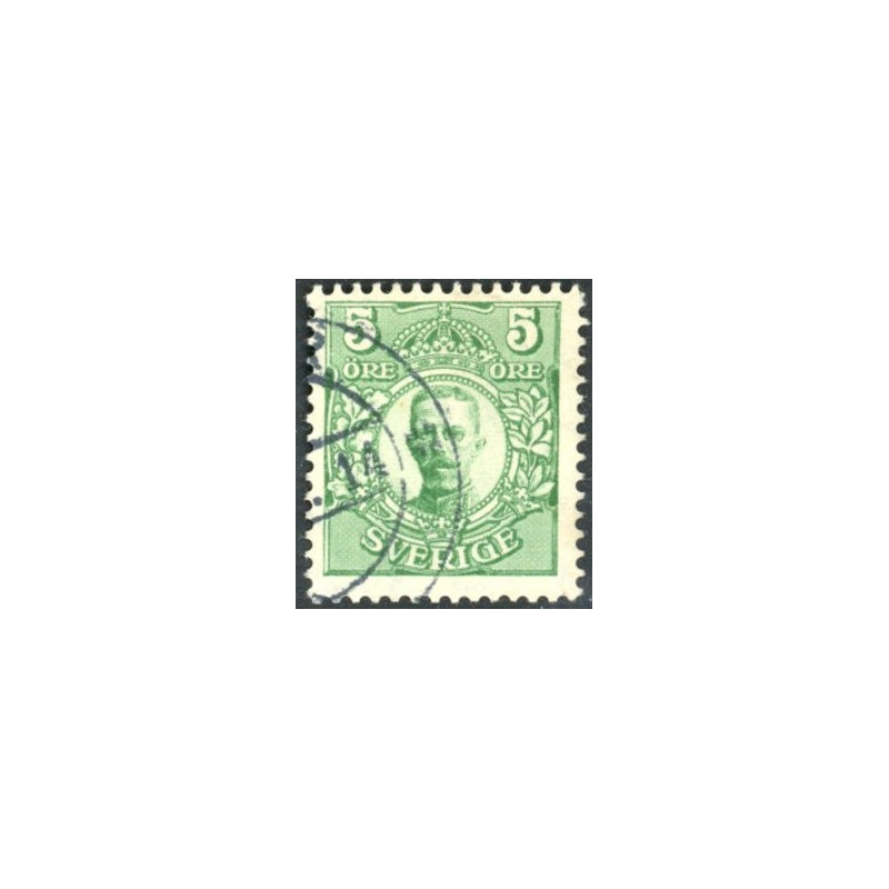 Sverige. 1910-14. Kong Gustav V.  5 Øre. AFA nr. 60 **  postfrisk stemplet FDC st,