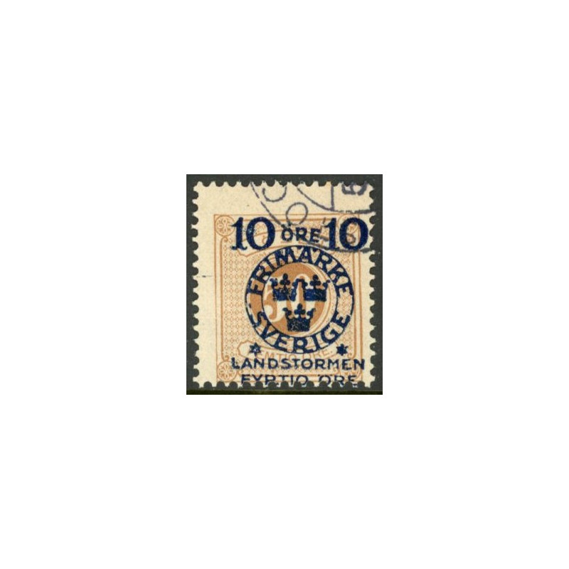 Sverige. 1916. Landestorm II 10+40/50 Øre. AFA nr. 96 **   postfrisk stemplet FDC st,