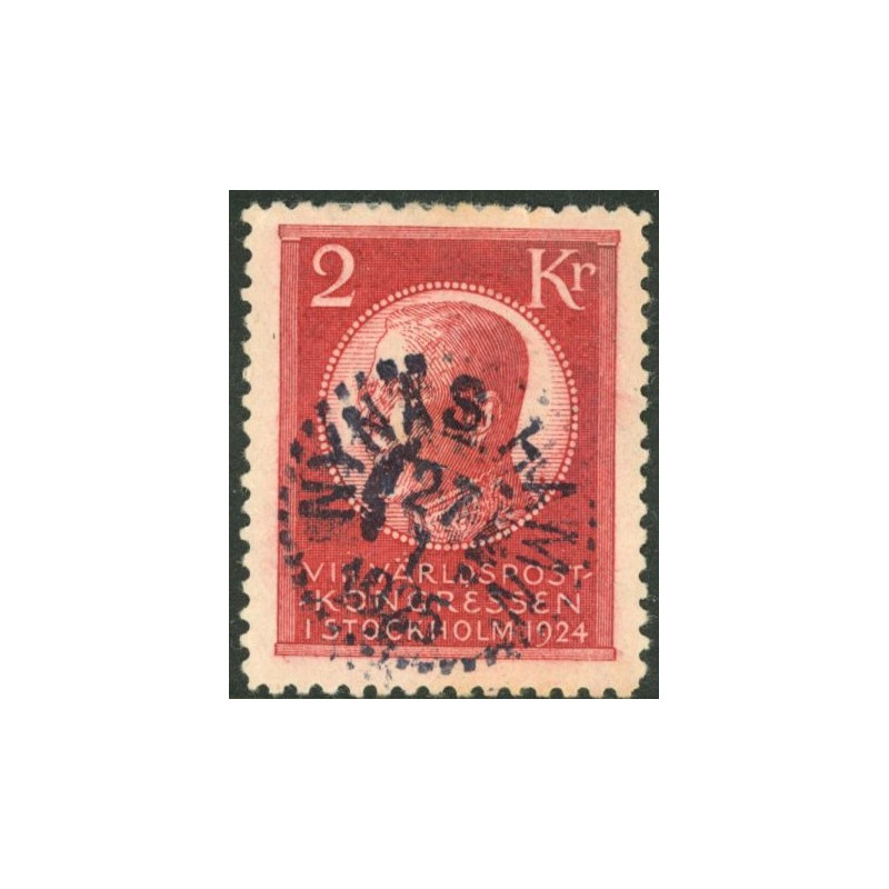 Sverige. 1924. Verdenspostkongres, 2 Kr.  AFA nr. 172  **   postfrisk stemplet FDC st,