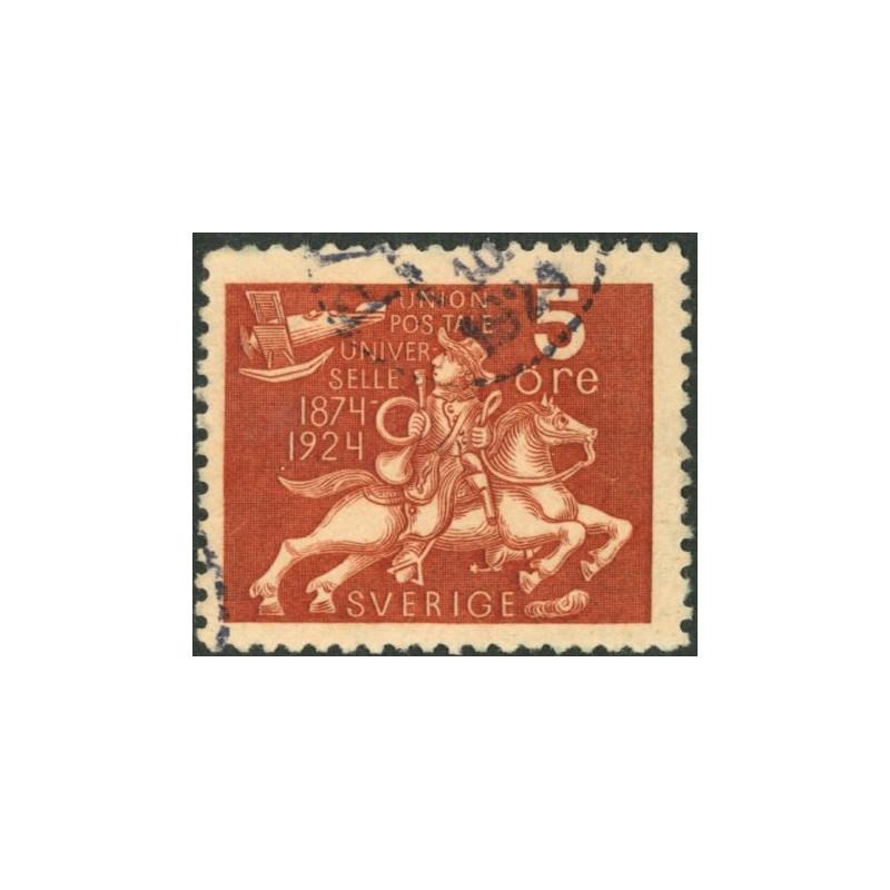 Sverige. 1924. Verdenspostforeningen, 5 Øre, AFA nr. 174 **   postfrisk stemplet FDC st,