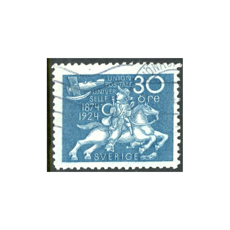 Sverige. 1924. Verdenspostforeningen, 30 Øre, grønblå. AFA nr. 179a **  postfrisk stemplet FDC st,