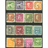 Sverige. 1934. Båndmærker 5-145 Øre, HVIDT papir, AFA nr. 189H-213H  st. (16)  postfrisk stemplet FDC st,