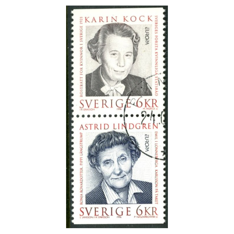 Sverige 1996. CEPT. AFA 1871-72, postfrisk stemplet  hæfte FDC