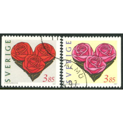 Sverige 1997. Valentins dag. AFA 1910-11 postfrisk stemplet  hæfte FDC