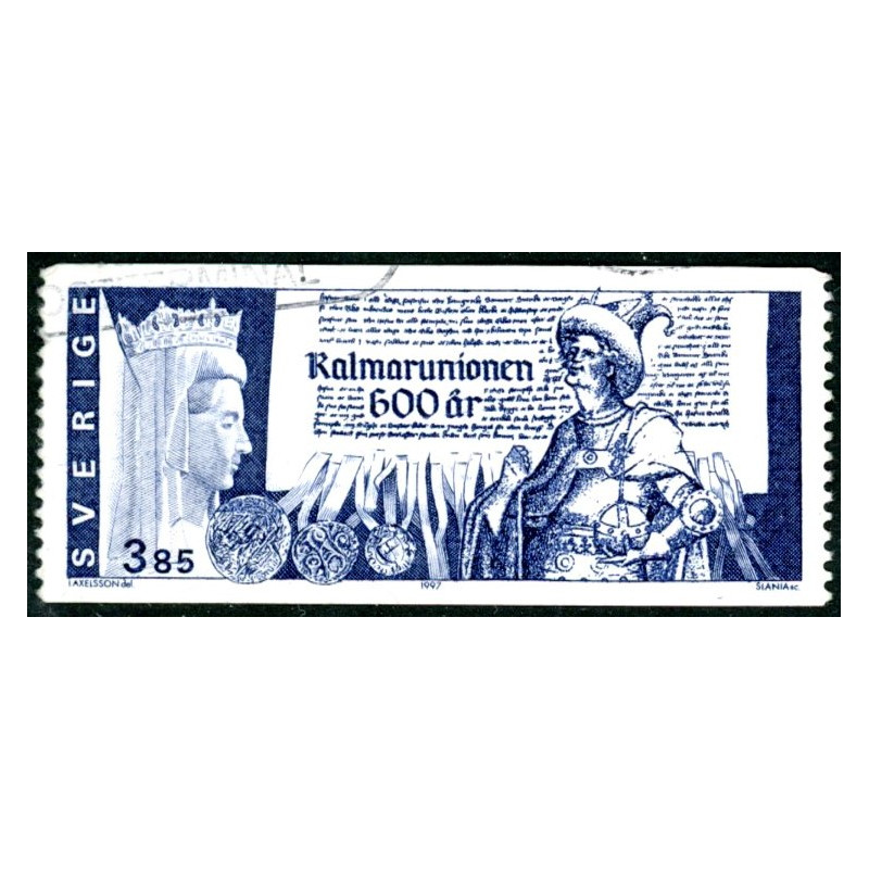 Sverige 1997. Kalmarunionen. AFA 1915 postfrisk stemplet  hæfte FDC