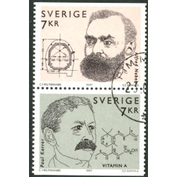 Sverige 1997. Nobel-prisen 1997. AFA nr. 1953-54 postfrisk stemplet  hæfte FDC