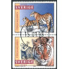 Sverige 1998. Tigre. AFA nr. 1960-61 postfrisk stemplet  hæfte FDC parstykkke