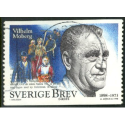 Sverige 1998. Vilhelm Moberg. AFA nr. 1998 postfrisk stemplet  hæfte FDC parstykkke
