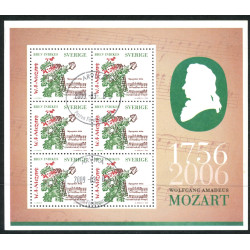 Sverige 2006. Komponister. AFA nr. 2473-75, postfrisk parstykker sammentryk stemplet  hæfte FDC parstykkke