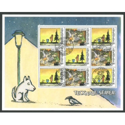 Sverige 2008. Tegneserier. AFA nr. 2590-97, postfrisk stemplet  hæfte FDC parstykkke