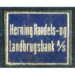 Frimærkepenge 5 Øre "Herning Handels- og Landbrugsbank" Blå