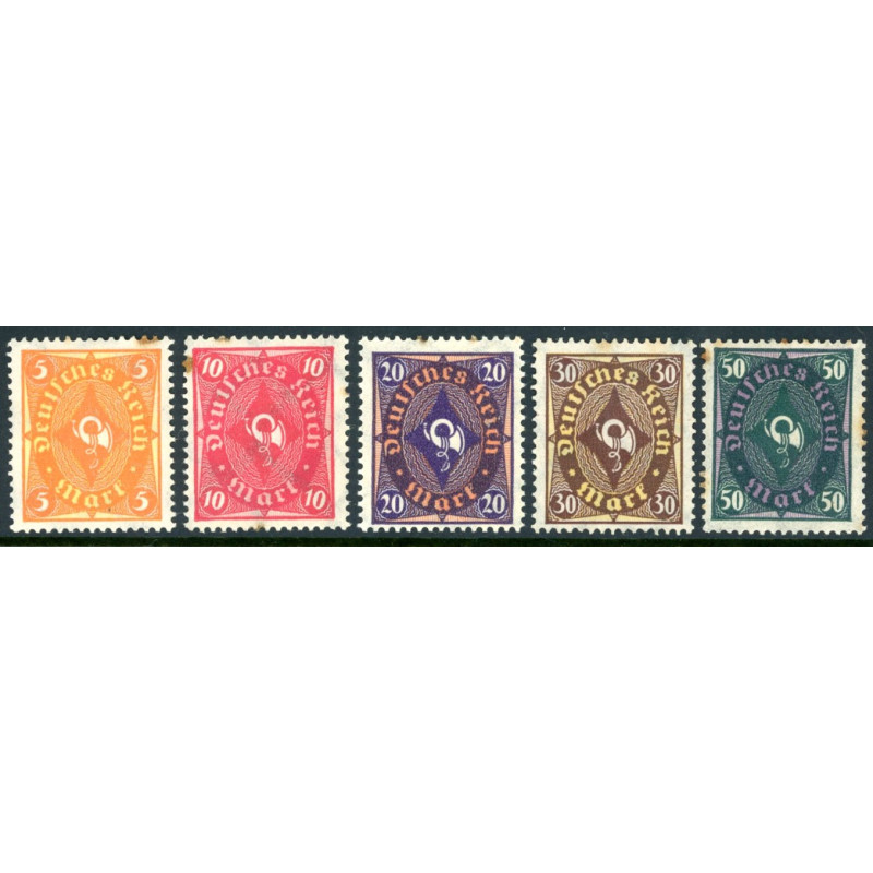 Rige. 1922. Posthorntype Vm II (uden x,a). AFA nr. 205-09 **    st. used reich