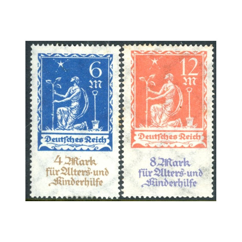 Rige. 1922. Velgørenhedsmærker. AFA nr. 236-37 **    st. used reich