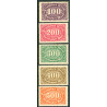 Rige. 1922. Brugsudgave Vm. I. AFA nr. 222-26 **    st. used reich