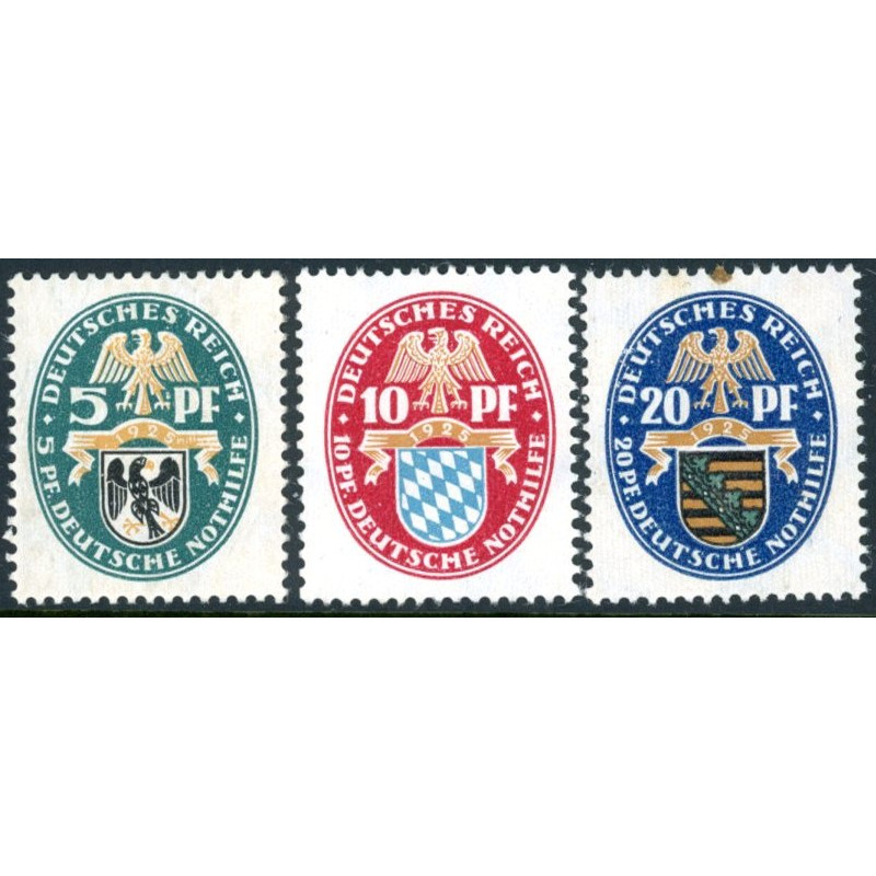 Rige. 1925. Nødhjælp. AFA nr. 375-77 **   stemplet