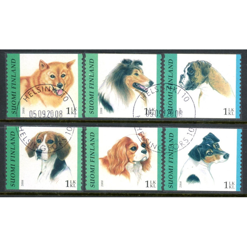 Finland. 2008. Hunderacer, sammentryk. AFA nr. 1927-32 **          ,       postfrisk stemplet