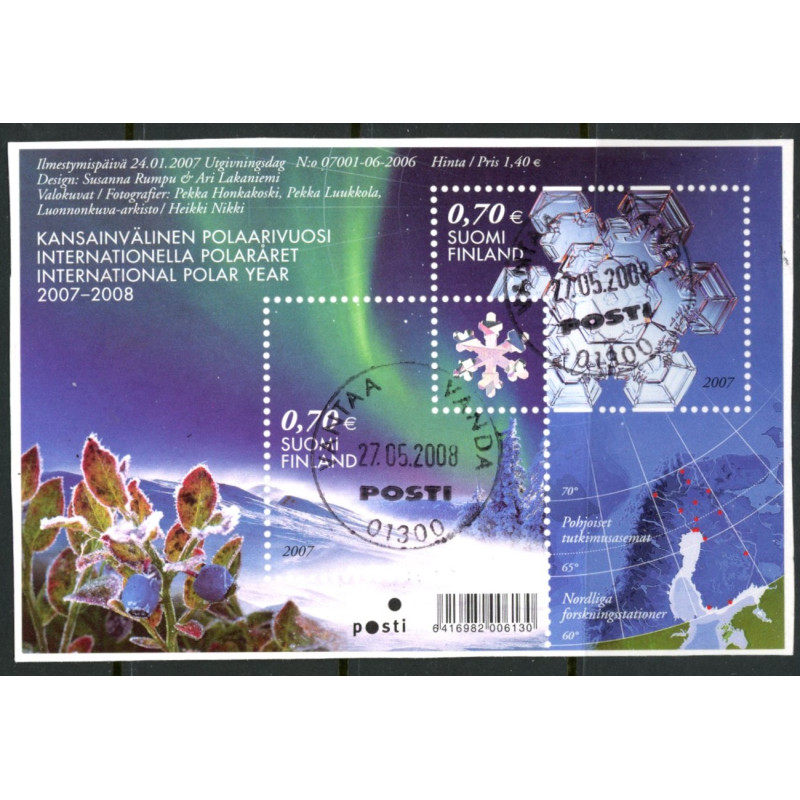 Finland. 2007. Inter. Polarår, miniark. AFA nr. 1817-18 **    , postfrisk stemplet
