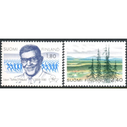 Finland. 1988. Idrætskæmper og Nationalpark. AFA nr. 1032-33 ** , postfrisk stemplet FDC