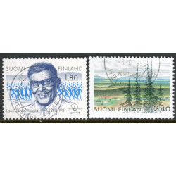 Finland. 1988. Idrætskæmper og Nationalpark. AFA nr. 1032-33 ** , postfrisk stemplet FDC