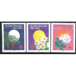 Finland. 1988. Røde Kors. AFA nr. 1040-42 **     , postfrisk stemplet FDC
