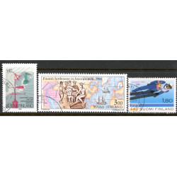 Finland. Meteorologi, Bosætning i Amerika, Skihop. AFA nr. 1043-45 **    , postfrisk stemplet FDC