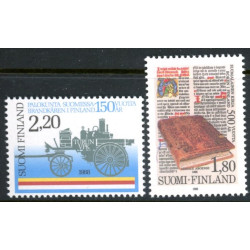 Finland. 1988. Brandvæsen og Første trykte bog. AFA nr. 1050-51 **      , postfrisk stemplet FDC