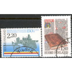 Finland. 1988. Brandvæsen og Første trykte bog. AFA nr. 1050-51 **      , postfrisk stemplet FDC