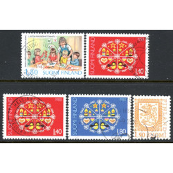 Finland. 1988. Dagklubber og Julefrimærker, supp.værdi. AFA nr. 1058-61 ** (5)     , postfrisk stemplet FDC